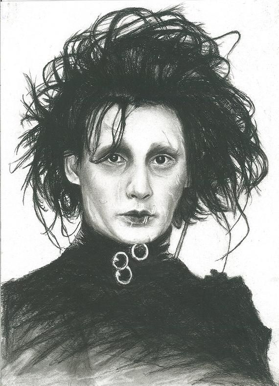 Edward Scissorhands Drawing Detailed Sketch