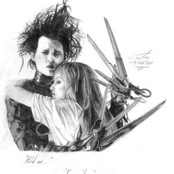 Edward Scissorhands Drawing Realistic Sketch