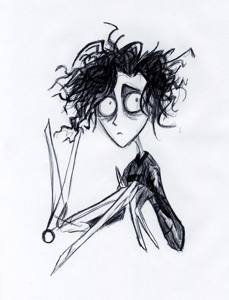 Edward Scissorhands Drawing Stunning Sketch