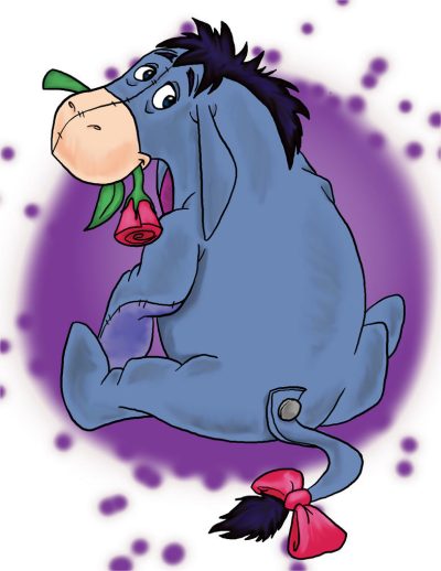 Eeyore, Melancholy, Donkey, Friendship, Pooh Drawing