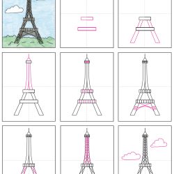 Eiffel Tower Simple Drawing