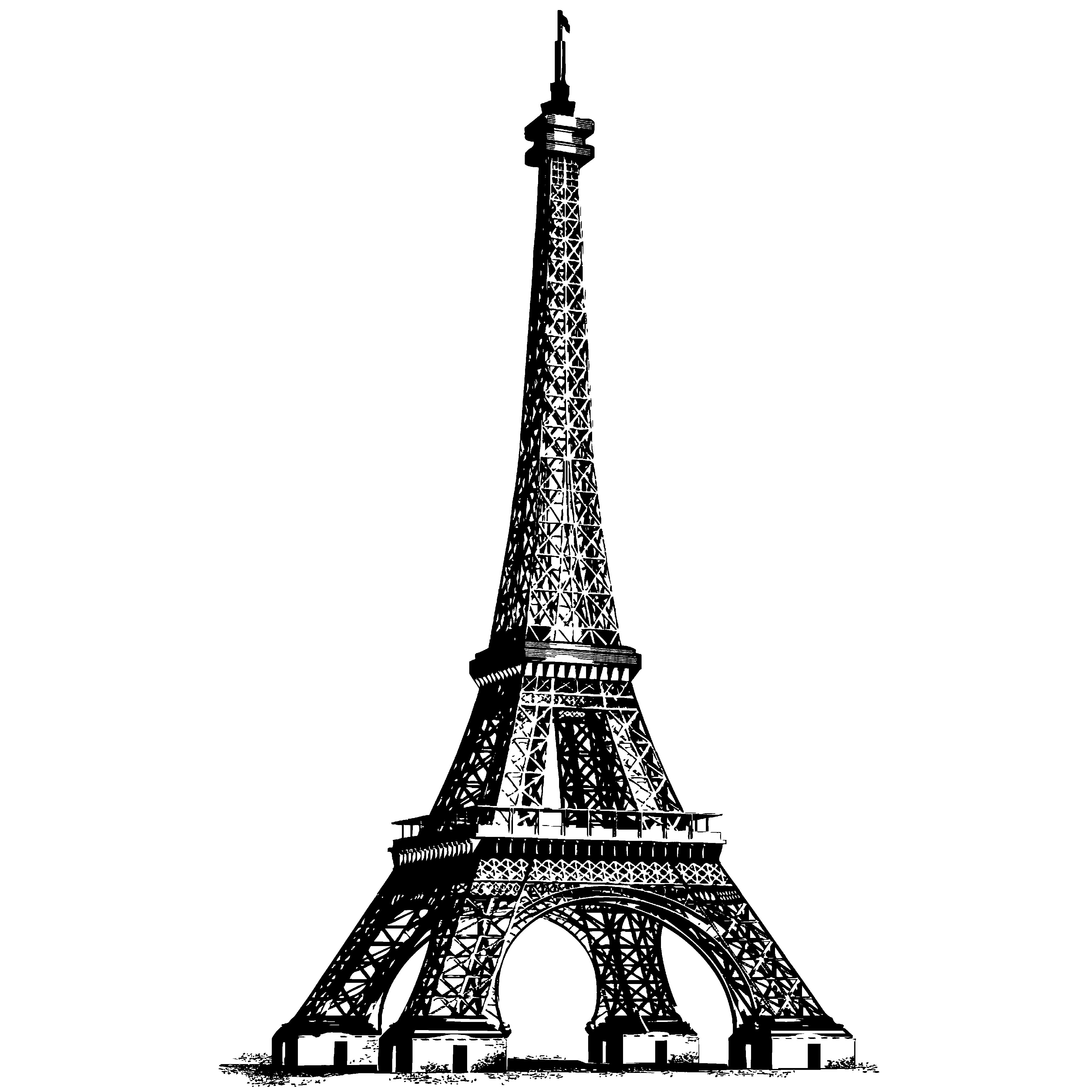 Eiffel Tower Simple Drawing Intricate Artwork