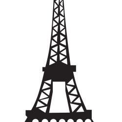 Eiffel Tower Simple Drawing Modern Sketch