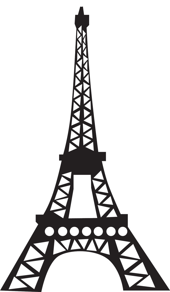 Eiffel Tower Simple Drawing Modern Sketch