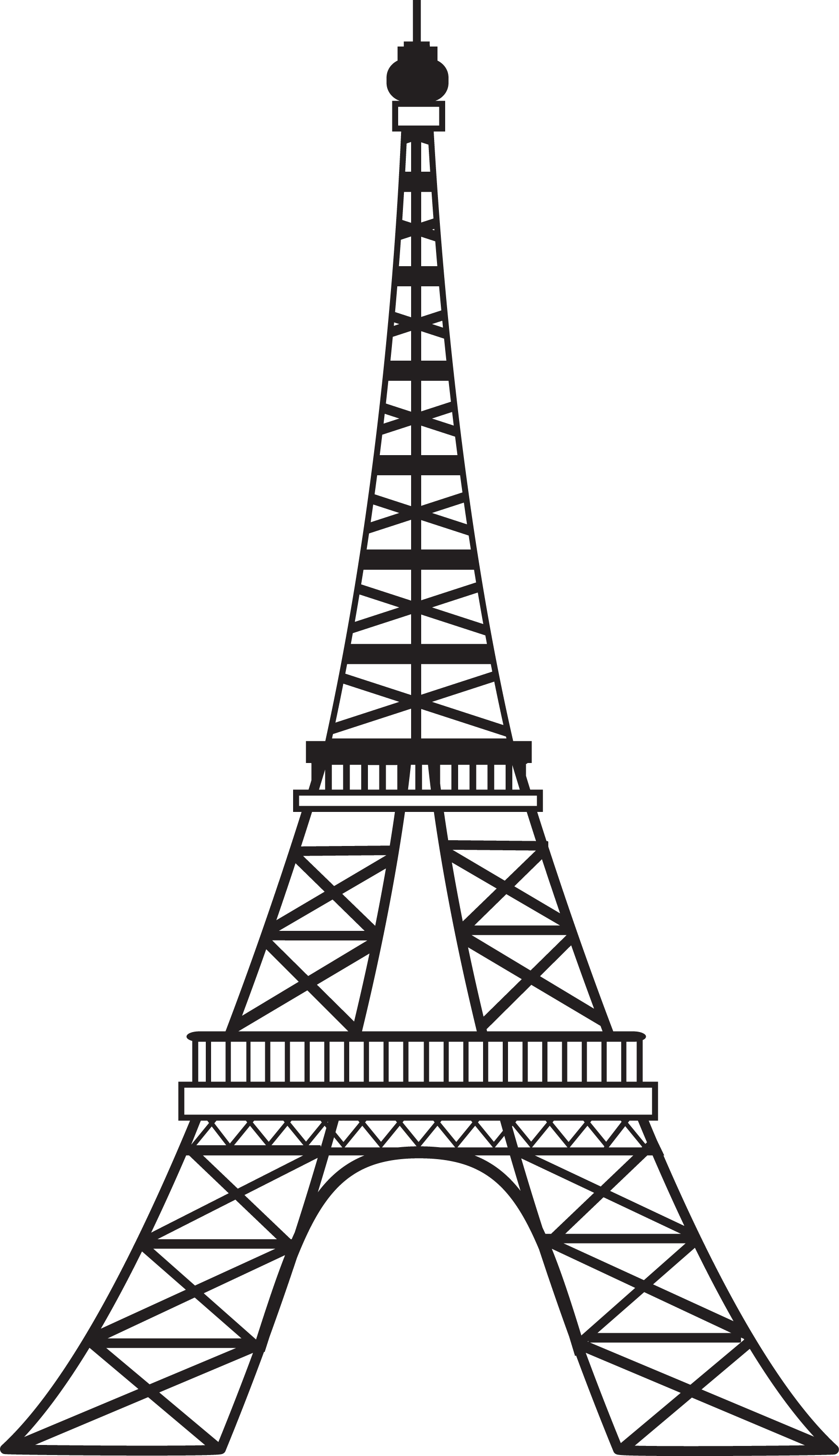 Eiffel Tower Simple Drawing Stunning Sketch