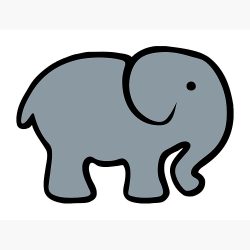 Elephant Cartoon Drawing Art