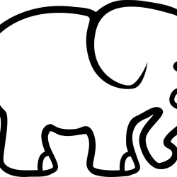 Elephant Cartoon Drawing Creative Style