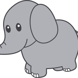 Elephant Cartoon Drawing Hand drawn