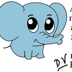 Elephant Cartoon Drawing Image