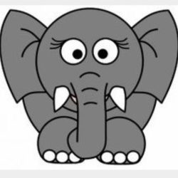 Elephant Cartoon Drawing Sketch