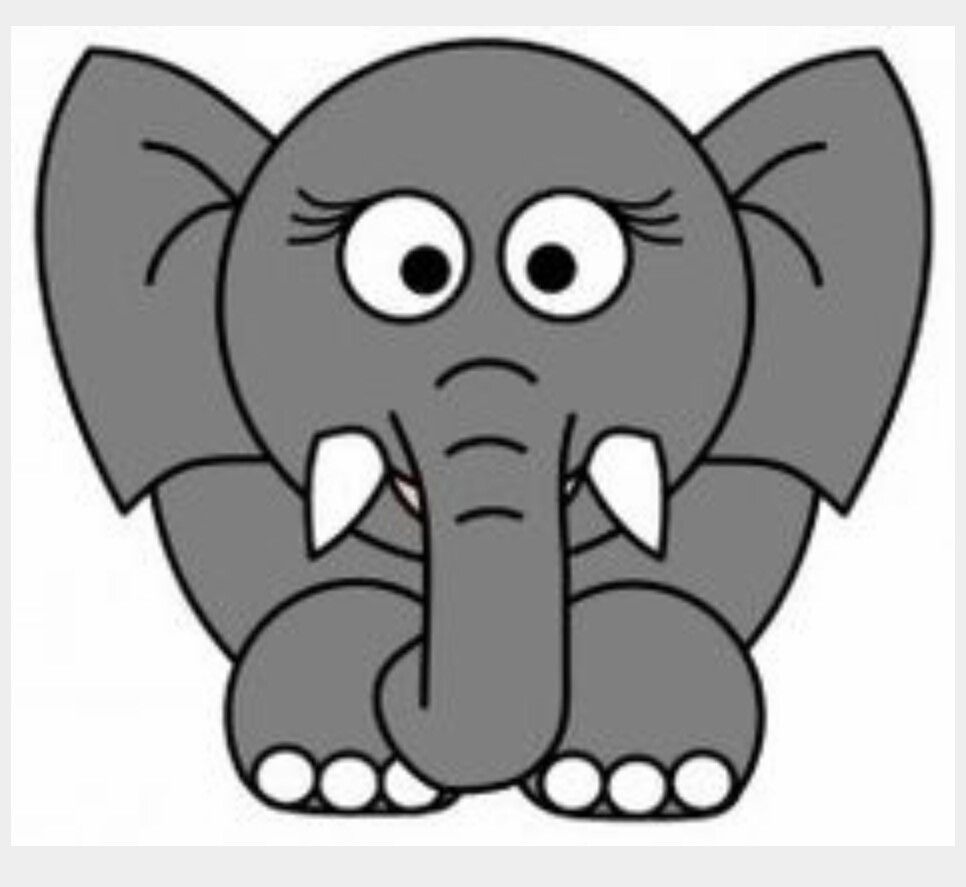 Elephant Cartoon Drawing Sketch