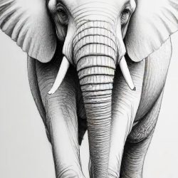 Elephant Drawing Art Sketch Image