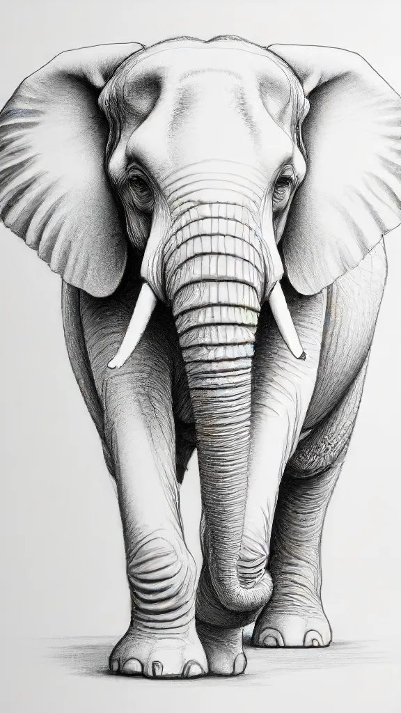 Elephant Drawing Art Sketch Image
