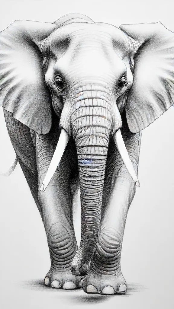 Elephant Drawing Sketch Photo