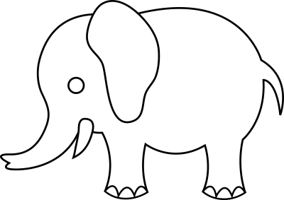 Elephant Simple, Direct, Easy, Effective, Clear Drawing