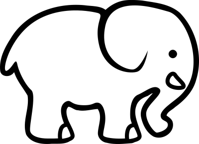 Elephant Simple, Direct, Easy, Effective, Clear Drawing