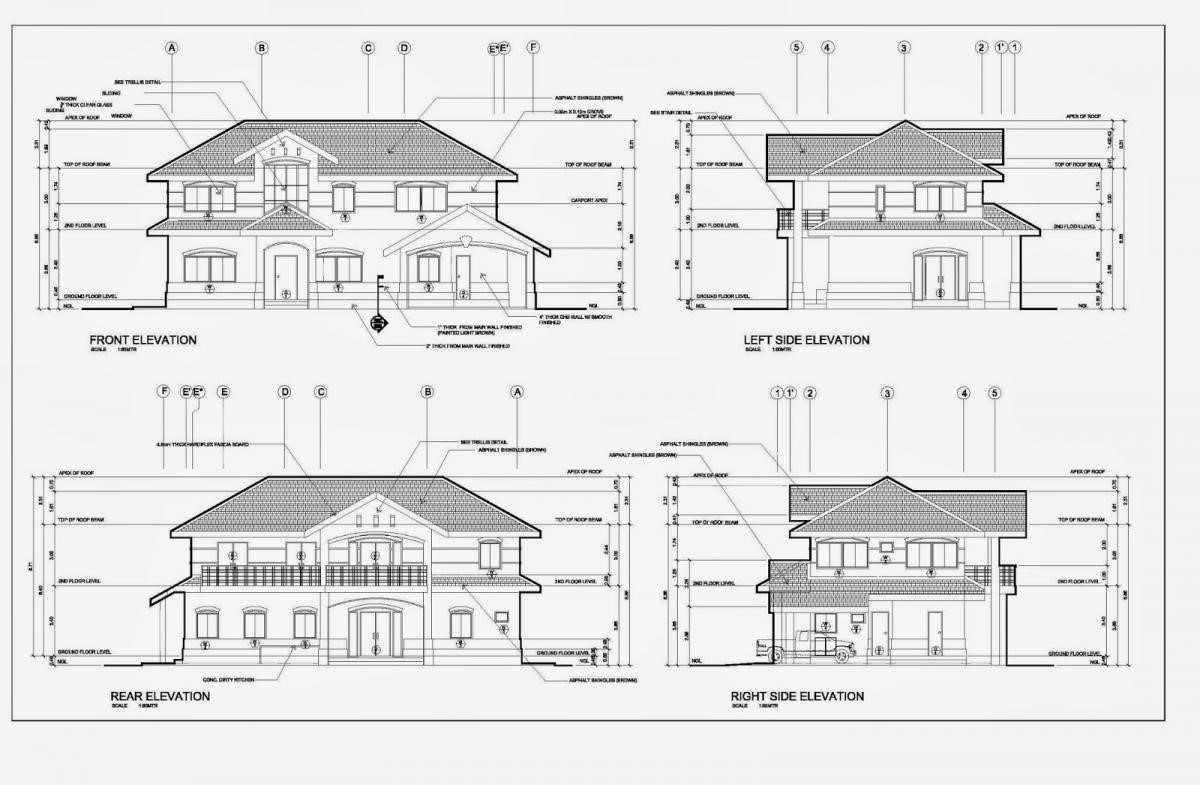 Elevation Drawing Detailed Sketch