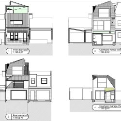 Elevation Drawing Modern Sketch