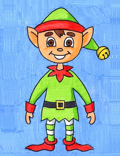 Elf, Holiday, Adventure, Christmas, Friendship Drawing