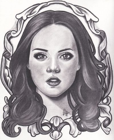 Elizabeth Gillies, Model, Performer, Singer, Actress Drawing