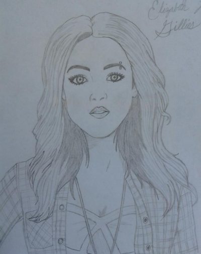 Elizabeth Gillies, Model, Performer, Singer, Actress Drawing