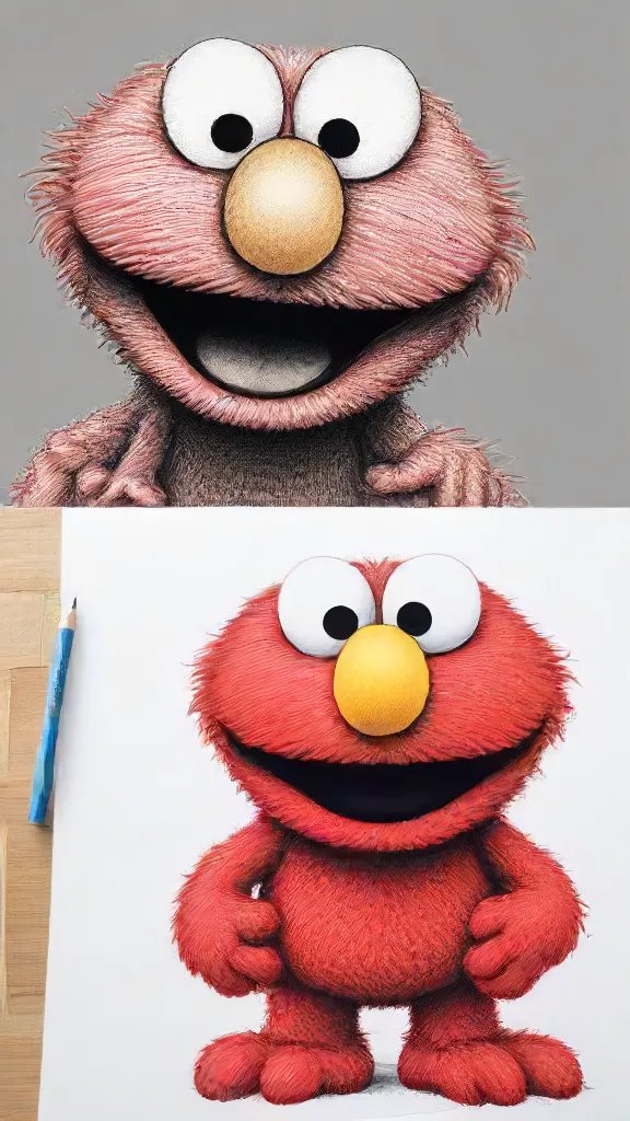 Elmo Drawing Sketch Photo