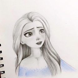 Elsa Drawing Amazing Sketch