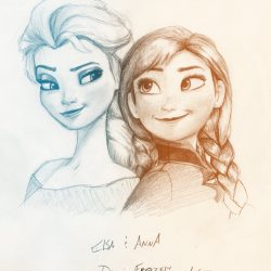 Elsa Drawing Hand drawn Sketch