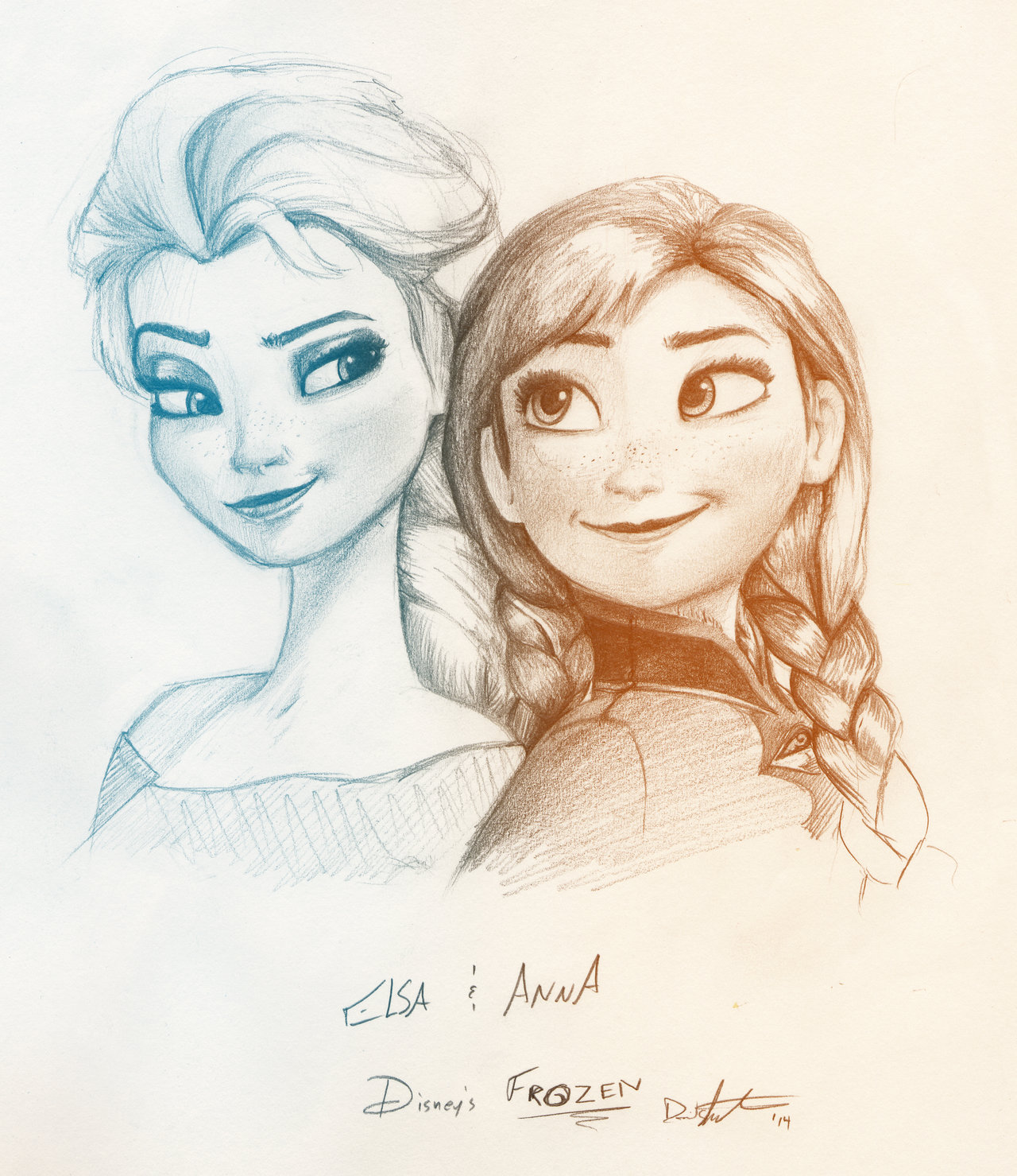 Elsa Drawing Hand drawn Sketch