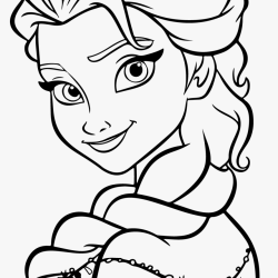 Elsa Drawing Modern Sketch