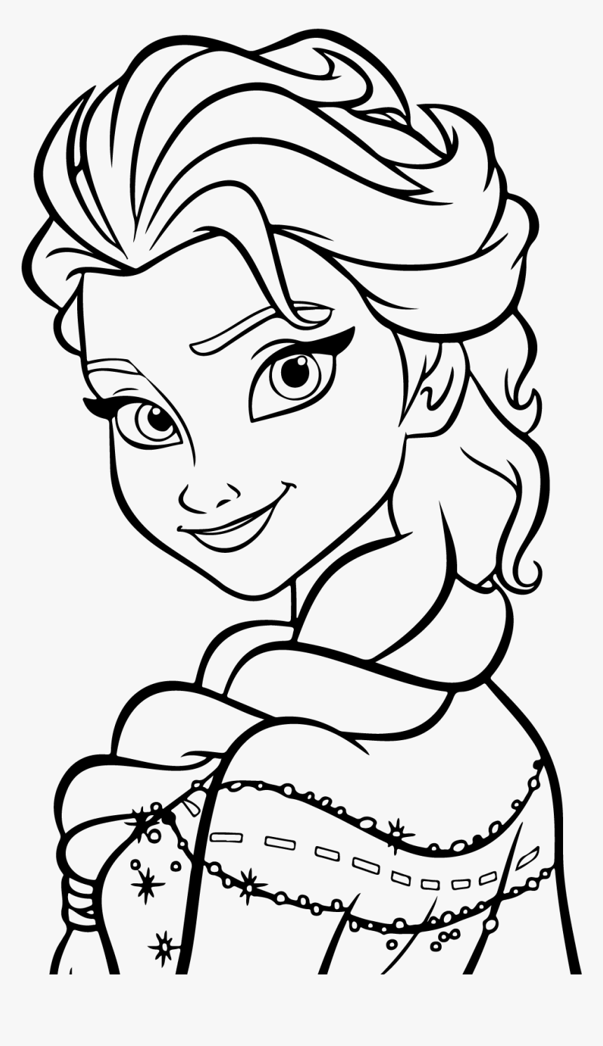 Elsa Drawing Modern Sketch