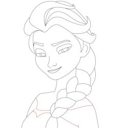 Elsa Drawing Realistic Sketch