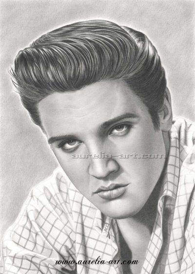 Elvis Presley, Iconic Performer, Cultural Influence, Music Legend, Rock ‘n’ Roll Drawing