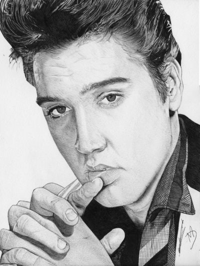 Elvis Presley, King Of Rock, Icon, Music Legend, Rock ‘N’ Roll Drawing