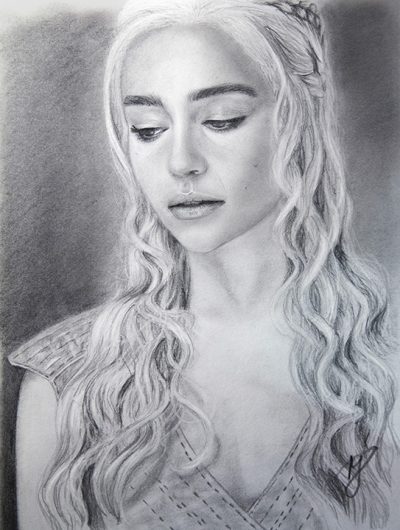 Emilia Clarke, Charismatic, Phoenix, Game Of Thrones, Actress Drawing