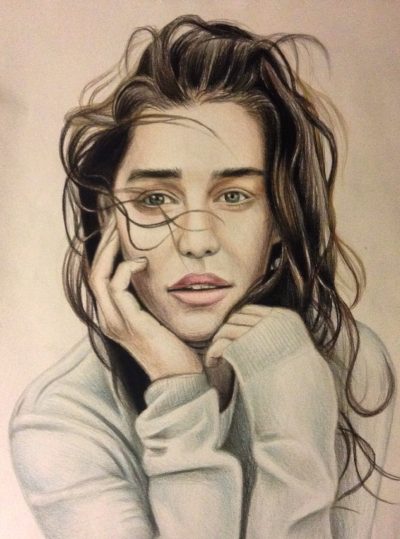 Emilia Clarke, Philanthropist, Game Of Thrones, Charismatic, Actress Drawing