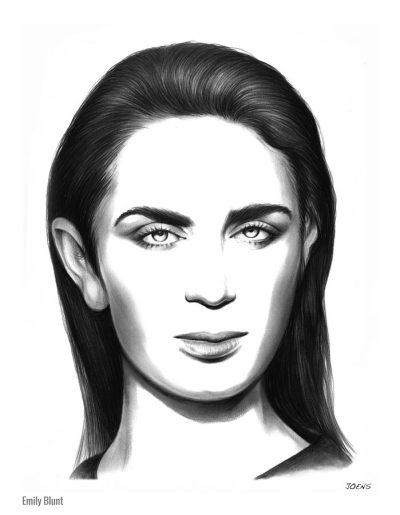 Emily Blunt, Charismatic, Versatile, Talented, Actress Drawing