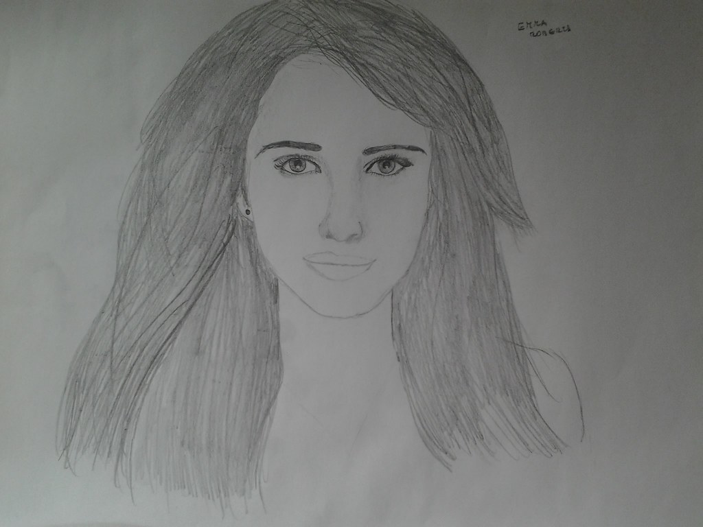 Emma Roberts Drawing Artistic Sketching