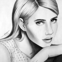 Emma Roberts Drawing Fine Art