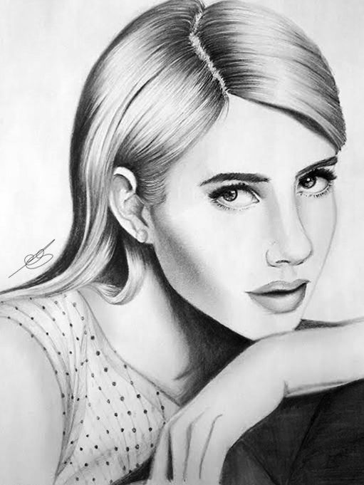 Emma Roberts Drawing Fine Art