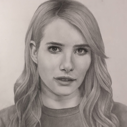 Emma Roberts Drawing Hand drawn Sketch