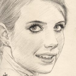 Emma Roberts Drawing Unique Art