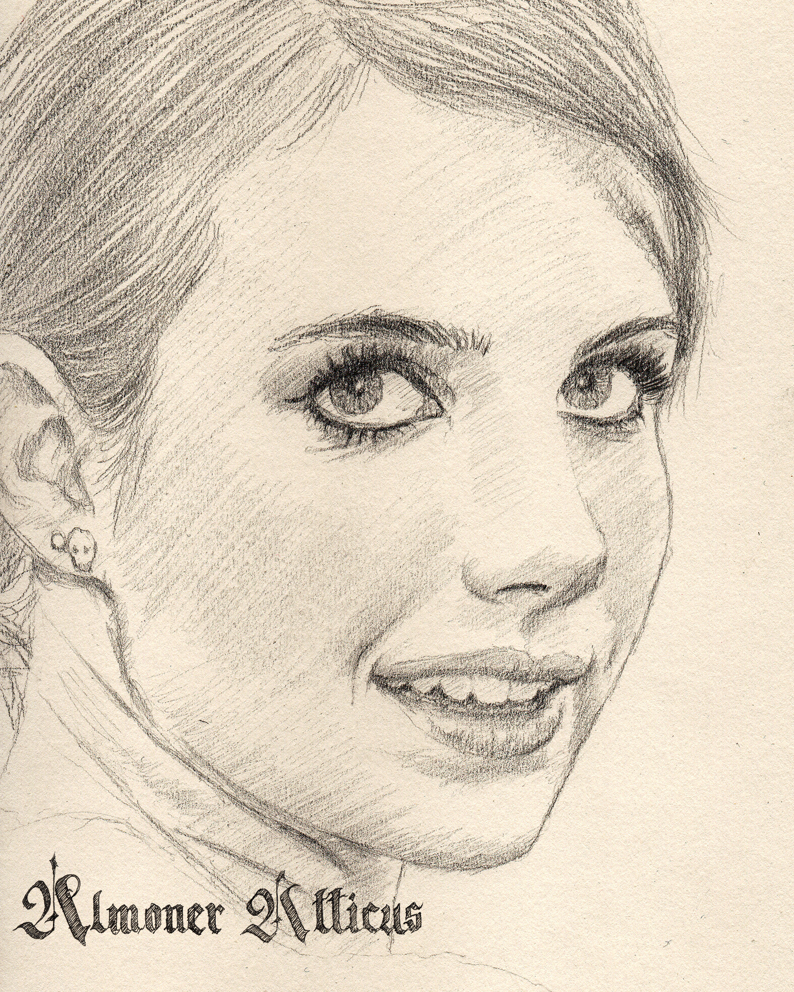 Emma Roberts Drawing Unique Art