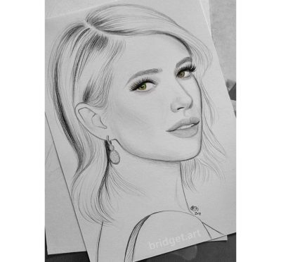 Emma Roberts, Hollywood, Actress, Talent, Style Drawing