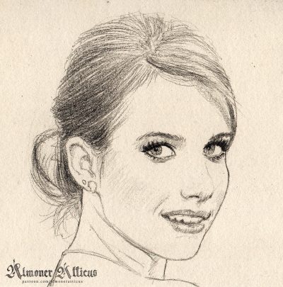 Emma Roberts, Hollywood, Style, Talent, Actress Drawing