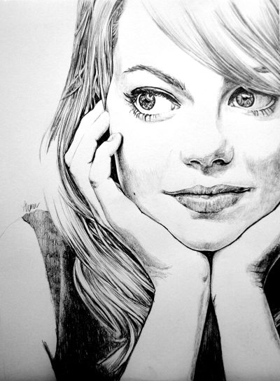 Emma Stone, Actress, Oscar Winner, Talent, Hollywood Drawing