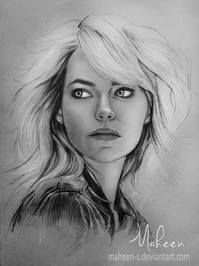 Emma Stone, Actress, Oscar Winner, Talented, Hollywood Drawing