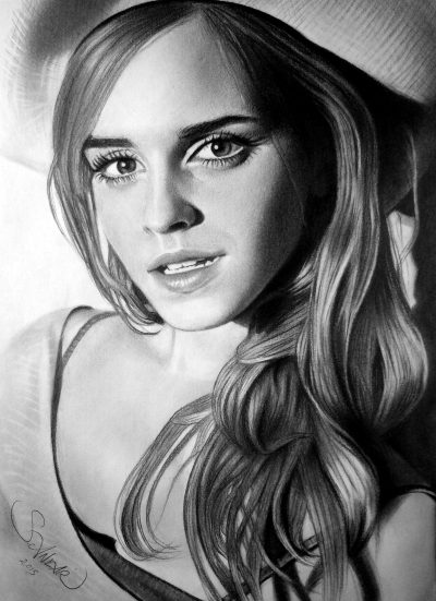 Emma Watson Charcoal, Artistry, Inspiration, Creativity, Portrait Drawing