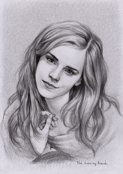 Emma Watson Charcoal, High-Quality Material, Eco-Friendly Product, Unique Gift Idea, Elegant Design Drawing