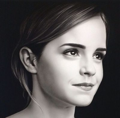 Emma Watson Charcoal, High-Quality Material, Eco-Friendly Product, Unique Gift Idea, Elegant Design Drawing